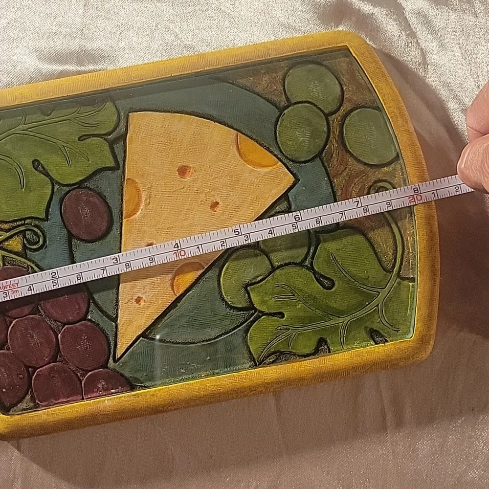 Joie de Vivre Glass Top Serving Tray